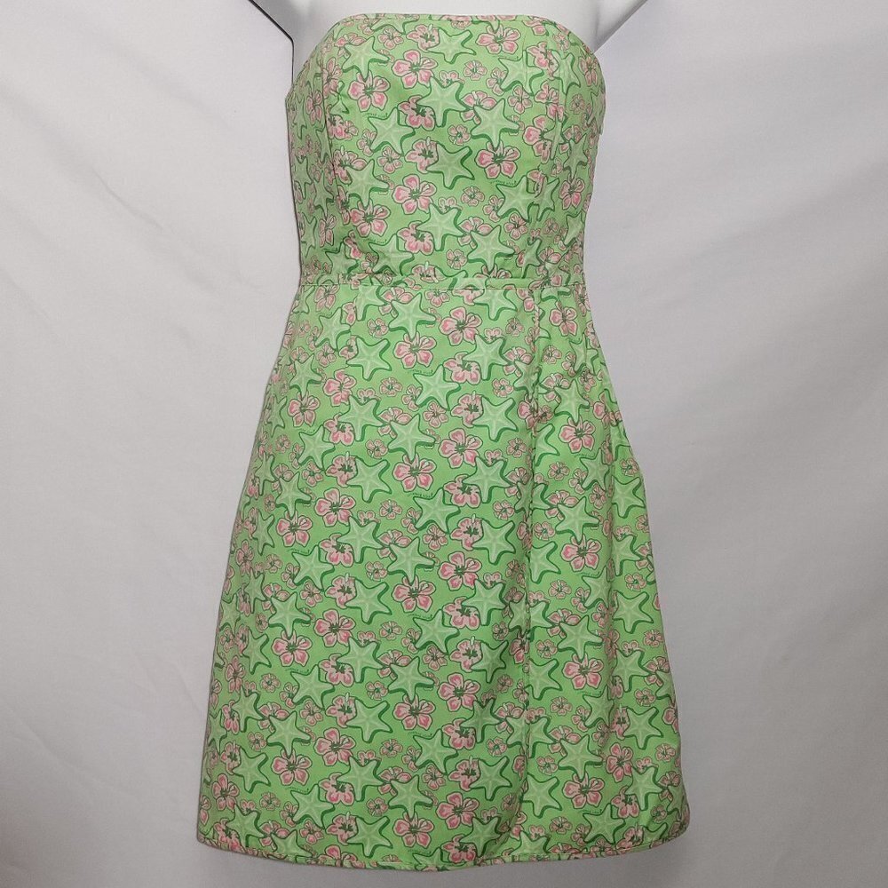 Lilly Pulitzer Strapless Dress 0 Starfish Flowers